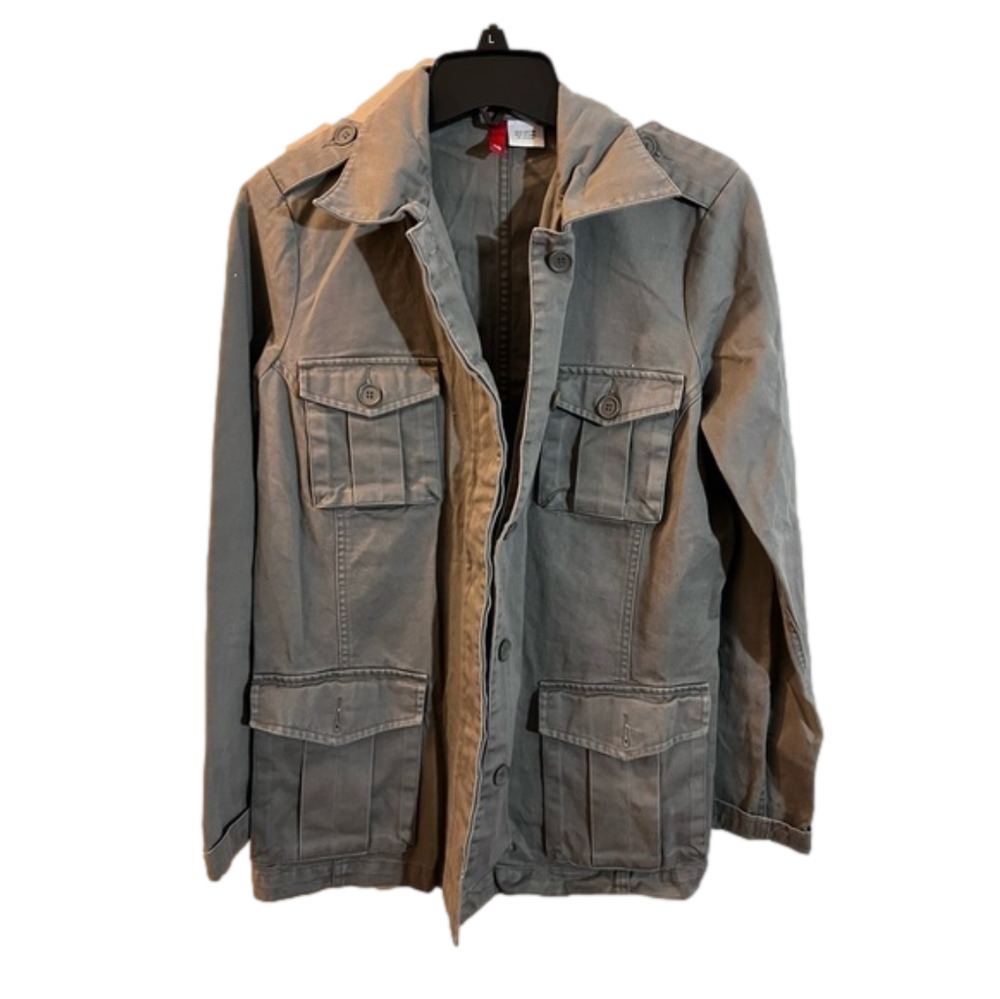 𝅺h&m Divided Surplus Green UtilityJacket size 10
